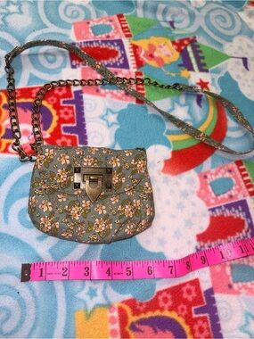 Target Floral Crossbody Bag in Sage Green with Pink Accents